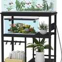 20-29-37 Gallon Fish Tank Stand, 3-Tier Aquarium Stand with Power Outlet Reptile Tank Stand Heavy Duty Terrarium Stand for Home Office, Black