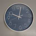 jomparis 10 Inch Cerulean Wall Clock Battery Operated Silent & Non-Ticking Wall Clock Decor for Bathroom Bedroom
