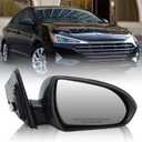 Passenger Side Mirror Compatible with 2017 2018 2019 2020 Hyundai Elantra Non-Heated Manual Folding Rear View Mirror Replace 87620F3050 Black 3 Pins