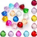 Yesland 22 Pack Crystal Ball Prism 30mm/1.18" Decorative Ball  Suncatcher Rainbow Pendants Maker for Chandelier Window & Wedding Decoration Gift (Multicolor)