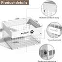 Dog Toy Box- Metal Large Dog Toy basket for Small Dog - Dog Toy Storage Bin for Pet - Personalized Large Dog Toy Basket for Puppy and Pet- Dog Toy Organizer Holder Boxes for Living Room (white)