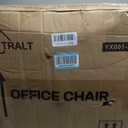 TRALT Ergonomic Office Chair - Desk Chair with Adjustable Headrest Lumbar Support Computer Chair - Mesh Comfy Chair with Flip-up Armrests - Gaming Chairs for Adults Home Office (PU Leather,Khaki), Pack of 1