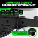 Rhino USA Hitch Tightener Anti Rattle Clamp (for 2.5 inch Hitches) Heavy Duty Steel Trailer Hitch Stabilizer - Weatherproof Protective Anti-Rust Silencer for Bike Rack, Hitch Receiver & More!