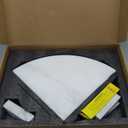 Koville 2 Pcs White Marble Corner Shower Shelves for Bathroom, 10'' Polished Marble Corner Shelves, Wall Mounted Stone Corner Shower Caddy, No Drilling Adhesive Shower Shelf - Namib Fantasy