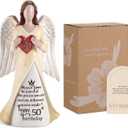 50th Birthday Gift for Women: Angel Figurines for Mom, Best Friend, Sister, Wife, Daughter - Unique 50 Years Old Present