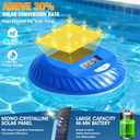 2026 Solar Pool Lights with Digital Pool Thermometer,Color Changing Floating Pool Lights that Float IP68 Waterproof,Hangable Solar Powered Floating Light for Pool Lighting Party Decor-2 PC