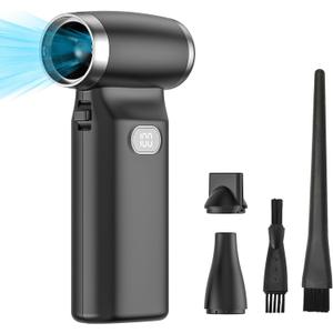 Compressed Air Duster, Electric Dust Blower, High-Speed Electric Air Duster, 6000mAh Rechargeable Mini Jet Blower, 100 Gear Adjustable 110000RPM, PC Cleaning Set for Laptops, Keyboards, Cars