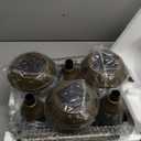 XMCOSY+ Solar Lights Outdoor 10/25 LM LED with 2 Lighting Modes, Solar Garden Lights Glass and Metal, IP65 Waterproof Solar Powered for Yard Pathway Walkway Driveway Patio (6 Pack, Warm White) (Bronze)