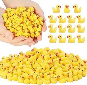 YsesoAi 100Pcs Mini Resin Ducks, Tiny Ducks Figurines Bulk for Miniature Dollhouse Decor Accessories Garden Aquarium Potted DIY Ornament Party Toys