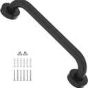 Matte Black Shower Grab Bar 12 Inch-1" Diameter, iMomwee Stainless Steel Small Safety Bars Bathroom Balance Support Bar, Assist Handle Wall Handrail Mobility Aids for Handicap Elderly Senior Disabled