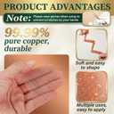 Therwen 48 Inch x 10 ft Copper Mesh Screen 99.9% Pure Copper 40 Mesh Roll Wire Fabric for Grounding Dense Filter Screen Woven Crafts Window Protection