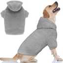 Fuzzy Dog Sweaters for Large Dogs Pet Hoodie Clothes Warm Coats Hooded Sweatshirt Dog Sweaters for Extra Large Dogs(Grey-XXL)