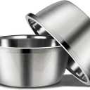 Stainless Steel Large Dog Bowl Set of 2, with 176 oz (24cup) High Capacity Metal Dog Food Bowls,Desirable Water and Food Bowls for Large, X-Large, and Giant Dogs,Heavy Duty, BPA-Free (Primary Colors)
