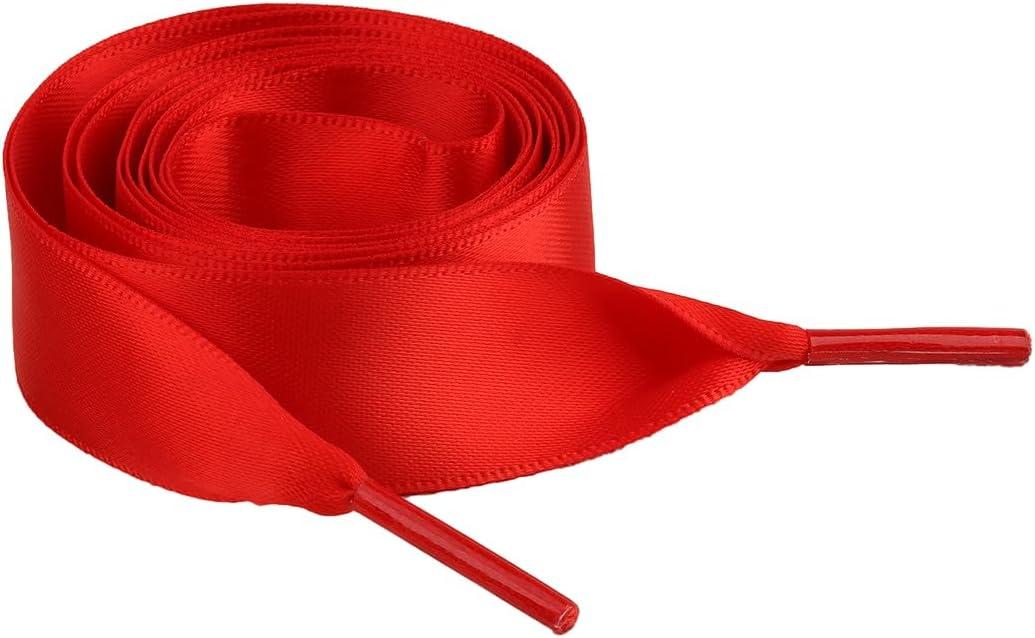2 Pairs Satin Ribbon Shoe Lace 2CM Wide Flat Shoelaces Sneakers Casual Shoes Fashion Personalized Unisex
