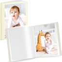 CRANBURY Small Photo Album 4x6 (Ivory), 2-Pack 4 x 6 Photo Book, 24 Pockets Shows 48 Pictures, Mini Plastic Picture Album Binder with Customizable Cover