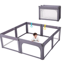 Doradotey Baby Playpen Foldable for Toddlers 1-3, Size&Shape Adjustable Baby Enclosure, 8-Panels Detachable Gate 79x71 Large Indoor Playard, Easy Assembly Mesh Playpen Safety Fence Play Area