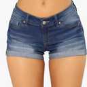 Govc Women Casual Summer Mid Waist Stretchy Denim Jean Shorts Junior Short Jeans, S
