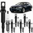 HQPASFY Ignition Coil Packs & Spark Plugs (Set of 6), Compatible with 2006-2013 BMW 328i/530i/X3/X5/128i/325xi/330i/330xi/525xi/528i/530xi 3.0L, Replaces# 0221504470, UF592
