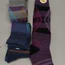 Welwoos 3 Pairs Merino Wool Ski Socks for Womens Mens Thermal Winter Warm Thick Knee High Socks for Skiing Snowboarding (Medium, Blue / Purple / Grey B)