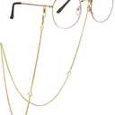 AllenCOCO Glasses Chain, Eyeglass Strap For Women Sunglasses - 14K Gold Eyeglasses Chain, Eye Glasses Holders Around Neck