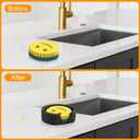 Sponge Holder Silicone for Kitchen Sink Caddy Compatible with Scrub Daddy Holder Quick Drying Kitchen Accessories for Dish Brush Dish Wand Scrub Mommy (Black, 2PCS)