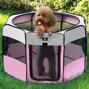 X-Zone Portable Pet Playpen Indoor Outdoor Removable Zipper Top