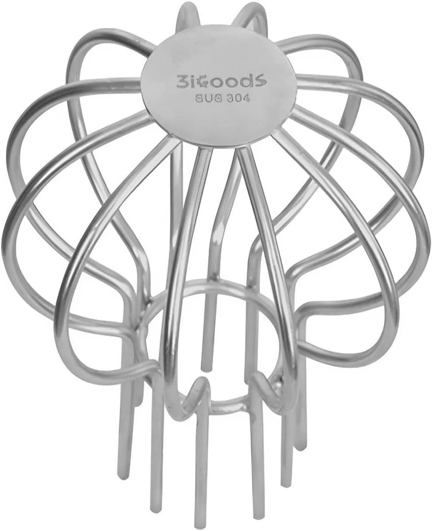 Gutter Guard, 304 Stainless Steel Roof Drain Cover, Anti-Clogging Filter for Leaves & Debris, Outdoor Pipe Protector for Roofs, Balconies, and Gardens (Pack of 1, 2 inch)