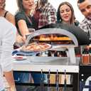 Outdoor Kitchen Island, Grill Table Cart with Drawer, Pizza Oven Stand, Movable 3-Shelf Prep Table with Side Table for Ninja Woodfire, Ooni Pizza Oven, Blackstone Griddle, Cuisinart, Barbecue tool set