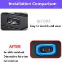 2 Pcs Metal Door Lock Switch Button Trim Cover Compatible with Jeep Wrangler JL JLU Gladiator JT 2018-2024 Car Center Console Unlock Button Frame Cover Interior Decoration Accessories (Blue)