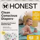 The Honest Company Clean Conscious Diapers for Delicate Skin | Up to 100% Leakproof | Hypoallergenic, Fragrance Free | Winter '25 Limited Edition Prints | Club Box, Size 3 (1628 lbs), 62 Count