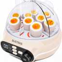 SUSTEAS Rapid Egg Cooker Electric 9 Eggs Capacity, Soft, Medium, Hard Boiled Egg Cooker Simultaneously, Egg Poacher, Kitchen Egg Steamer, Auto Shut-Off, Smart Voice Prompts, Timer Function, Beige