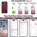 GUERNICA for iPhone 16 Wallet Case with RFID Blocking Card Holder for Women Men, Kickstand Shockproof Phone Case for iPhone 16(6.1"),Wine Red