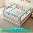Updated King Size Bed Rail for Toddlers: 3-Side Protection Bedrail with Headbroad for King Bed - Extral Tall Adjustable Child Safety Side Railing Guards for Infants Kids Child(78.7x78.7X 74.8)