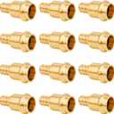 WHK 12 Pack 1/2" Press Propress x 1/2" PEX Adapter Crimp Fittings Brass Coupling Connect from Cooper to Pex B PipeLead-Free,pro press copper to pex adapter)