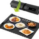 Warming Mat for Food,Food Warming Mat,Electric Warming Tray for Buffets Party and Home Daily Use,Heating Fastly,Rollable Portable Food Warming Mat,Timed Function for Your Family 24x15.75 Inch,Grey