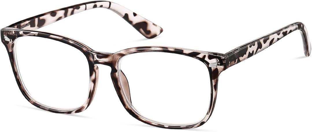 Nearsighted Myopia Glasses for Men Women, Blue Light Distance Glasses with Spring Hinge, -0.50
