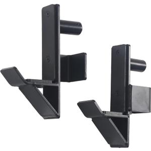 J-Hook Barbell Spotter Arm for 2.36" x 2.36" Tube Power Cage with 1" or 5/8" Hole, Dip Bar for Squat Rack, Heavy Duty Bottom Reinforced Premium Steel with 1000 LBS Capacity