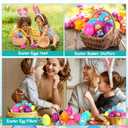 24 Pack Easter Egg Fillers with Squishy Toys, Easter Eggs Filled Squishy Toys, Easter Basket Stuffers, Classroom Prizes for Easter Egg Hunts, Party Favors, Kids (Orange)