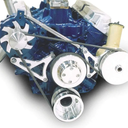 March Performance 30035 Deluxe Clear Powdercoat Aluminum Ford 302 Power Steering Bracket