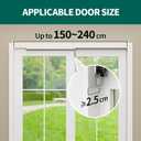 Automatic Sliding Door Closer for 5-8 FT Doors, Adjustable Closing Speed Heavy Duty Self-Closing Patio Door Closer, Pneumatic Damping Buffer for Sliding Glass Door Kitchen Balcony Bathroom