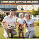 3-in-1 Kids Yard Tools - Kids Weed Wacker Toy, Kids Leaf Blower & Chainsaw, Kids Garden Tools with Safety Equipment, Realistic Lights & Sounds, Pretend Play Outdoor & Indoor Toys