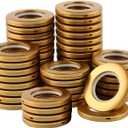 DeSS 48 Pack Curtain Grommets 1-9/16"(40mm) Inner Diameter Plastic Curtain Rings Nanoscale Low Noise Roman Ring (Matte Gold)