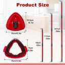 Mop Handle Replacement for Ocedar, 4 Section 30" to 58" Extendable Length Mop Stick for Ocedar Spin Mops Refills and Brooms Floor Cleaning, Include Base and Scrub Brush