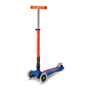 Micro Kickboard Maxi Foldable LED Kids Scooter, Ages 5-12, Up to 110lbs