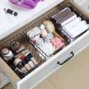 8 Pack Wire Storage Baskets for Organizing with Removable Tags, Pantry Organization Bins for Kitchen Cabinets, Closet - Metal Basket for Laundry, Garage, Refridge, Bathroom Countertop Organizer, Black