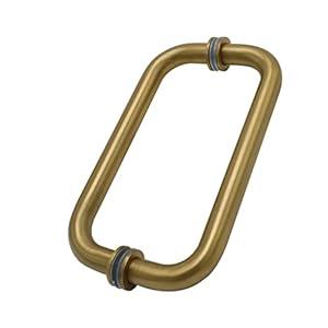 CKB 8" Glass Shower Door Handle, Back to Back Glass Door Pull Handle Compatible with 1/4" to 1/2" Thickness Glass for Frameless Shower Doors, Brushed Nickel with 304 Stainless Steel