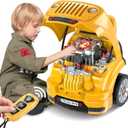 SpringFlower Toys Gifts for 3 4 5 6 7 8 Years Old Boys, Large Truck Engine, Mechanic Repair Set for Kids, Big Truck Builder Kit, Take Apart Motor Vehicle Play Car Service Station, for Kids