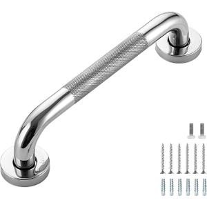 Grab Bars for Shower, 2 Pack 12-Inch Anti Slip Shower Handles for Elderly, Safety Shower Grab Bar, Stainless Steel Handicap Grab Bars for Bathroom (Polished Nickel 1" Diameter)