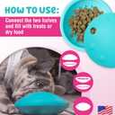 Pod Feeder Dog Enrichment Toy - Treat or Food Dispensing Interactive Puzzle for Iq Training, Engaging Pet Activity, Durable and Easy to Clean, Pink