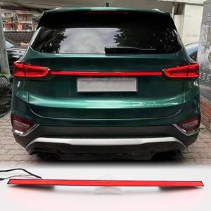 Dreamseek Tail Light Extension LED for Hyundai Santa Fe IX45 2019 2020 2021 2022 2023 Rear Trunk Third Brake Lamp with Dynamic Sequential Turn Signal (Red Lens)